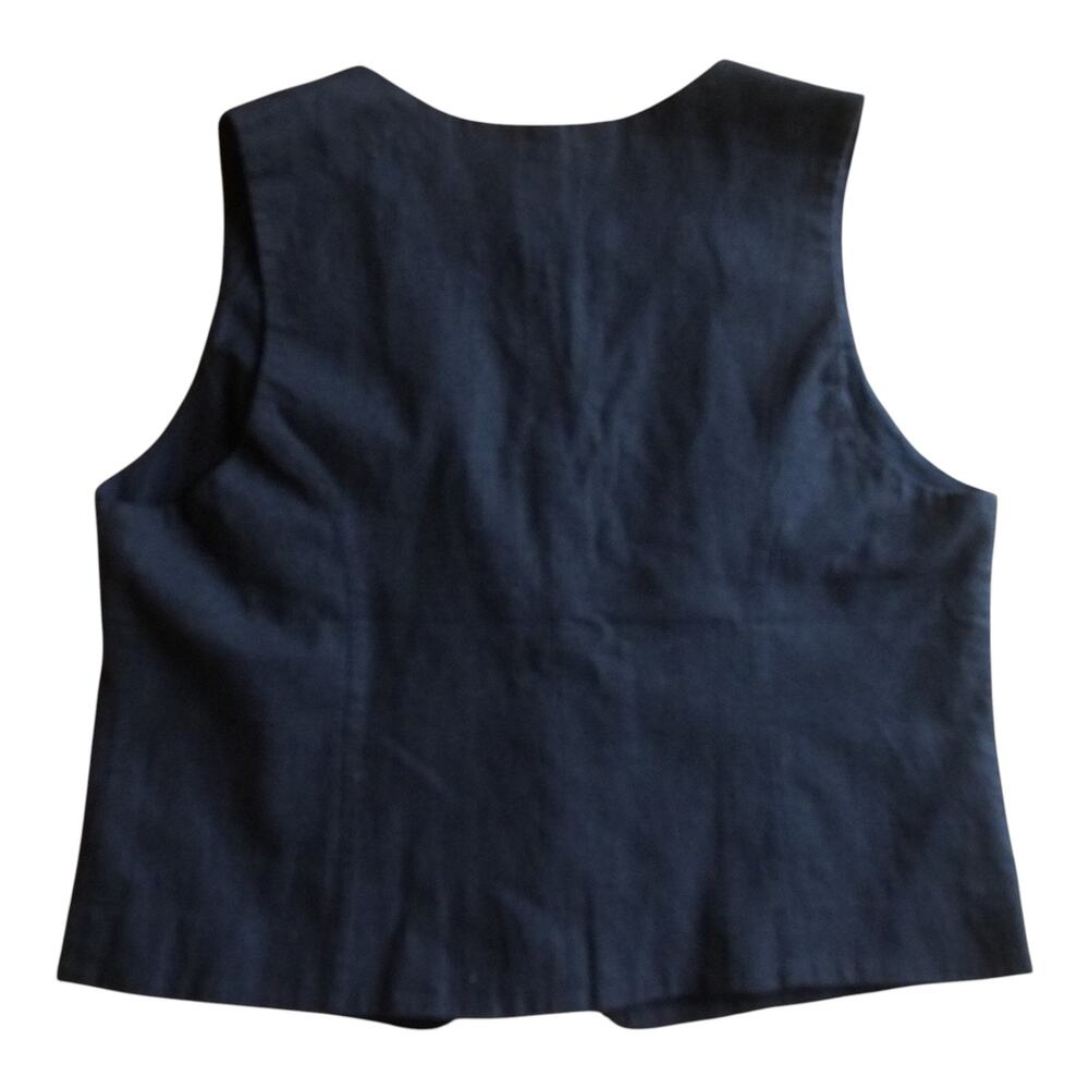 Express Black Linen Blend Vest NWT Size L Minimalist Officecore - Picture 4 of 9